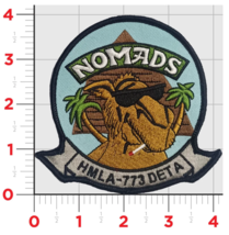 MARINE CORPS HMLA-773 NOMADS DET A EMBROIDERED HOOK &amp; LOOP PATCH - £31.44 GBP