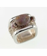 Clement Vintage Sterling Silver Wire Agate Square Ring Size 9 - $485.91 CAD