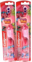 2 Colgate Dream Works Trolls Powered Toothbrush Extra Soft Bristles Easy On Off - £14.09 GBP