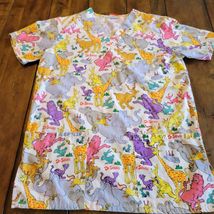 Dr Seuss Womans Scrub L Top Lot Animal Print Boat Goat Car Sam I Am Hort... - $23.53