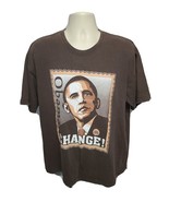 2008 Barack Obama Change Adult Brown XL TShirt - $372.48 MXN