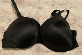 Victoria Secret  Push Up Bra 34C Black  used Condition See Flaws In Photos - $9.49
