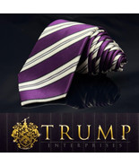 Donald J Trump Signature Men‘s Tie Purple Striped 60” - $1,861.93 MXN