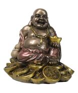 Bodhisattva Maitreya Buddha Ajita Holding Golden Nugget Mini 3&quot; Tall Fig... - $364.86 MXN
