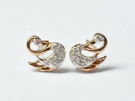 1Ct Round Cut Lab-Created Diamond Women Duck Stud Earrings 14k Rose Gold Plated - £115.66 GBP