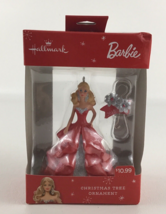 Hallmark Christmas Tree Ornament Barbie 2015 Red Sparkle Gown Holiday New - £19.32 GBP