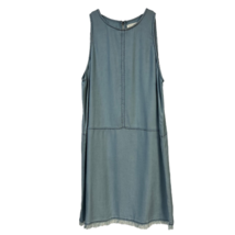 Thread &amp; Supply Womens A Line Dress Blue Jewel Neck Sleeveless Fringe Retro S - £22.40 GBP