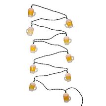 Kurt Adler Beer Mug Light String Set of 10 lights 13 Feet Long Yellow UL... - $35.62