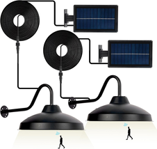 2-Pack Pearlstar Solar Barn Lights, Motion Sensor, Dusk to Dawn, Waterproof - $111.86