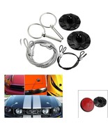 CNC Universal Car Racing Sport Bonnet Hood Pin Lock Latch Appearance Kit BLACK - $12.00