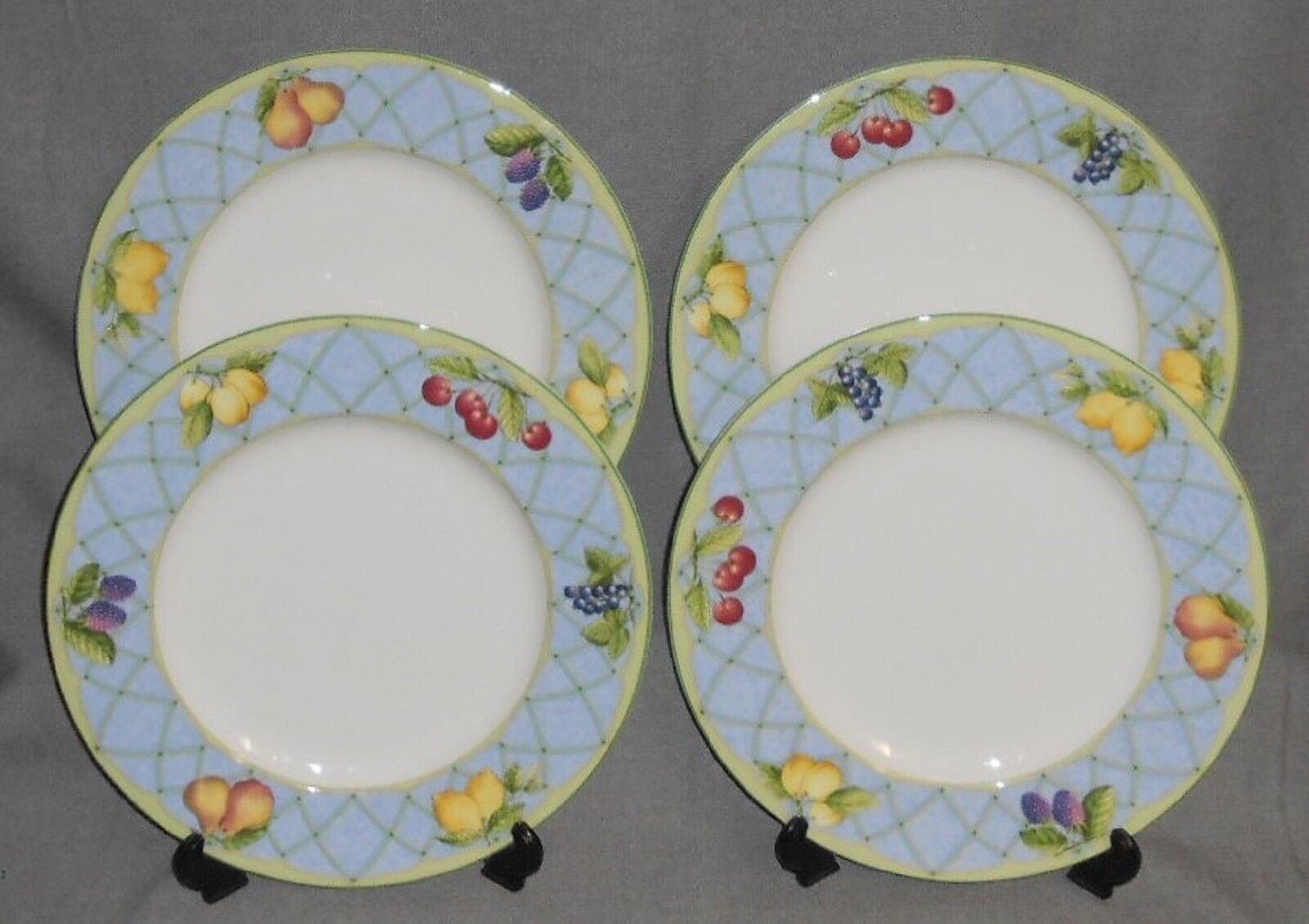 Set (4) Mikasa Optima FRUIT RAPTURE PATTERN Dinner Plates Item image 4