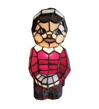 Christmas Elf in Red Suit Tiffany Style Stained Glass Accent Lamp 200341 - £227.53 GBP