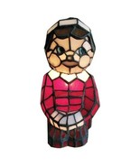 Christmas Elf in Red Suit Tiffany Style Stained Glass Accent Lamp 200341 - £231.44 GBP