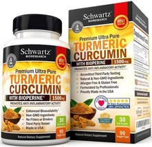 Turmeric Curcumin Bioperine 1500mg Black Pepper Premium Extra Potency PainRelief - £59.79 GBP