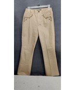 Lauren Jeans Co. Ralph Lauren Jeans Pants Tan Denim Studded Embellished ... - £17.39 GBP