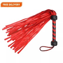 Real Genuine Cow Hide Leather Flogger 36 Falls Red Heavy Duty Thuddy whip - $22.79