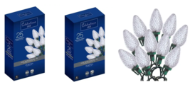 Christmas String Light LED C9 25ct 16&#39; ft Cool White, Celebrations 47656... - $29.69