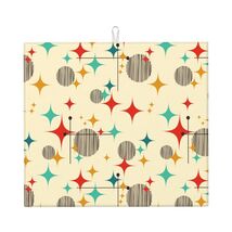 TNOKKU Mid Century Modern Atomic Retro Dish Drying Mat Yellow 16x18 - $256.12 MXN