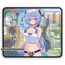 Waifu Ganyu Gaming Mouse Pad Genshin Impact Manga Anime Japanese Desk Ma... - $11.99