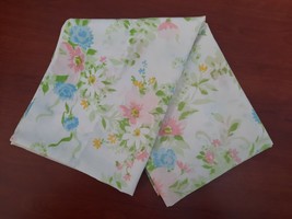 Vintage Standard Pillowcase JC Penney Sweet Floral ~ Pink Blue Yellow ~ Daisy - £7.92 GBP