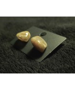 A set of creamy agate earrings, they are semi-translucent with a brown-c... - £11.73 GBP