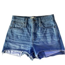 Madewell The Perfect Jean Shorts Blue Denim Cut Off Distressed Women siz... - $22.77