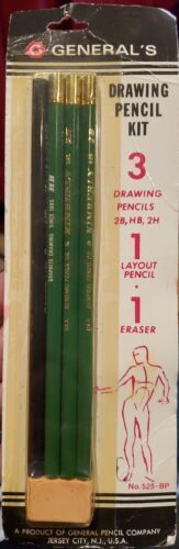General’s Drawing Kit #525-BP Graphite Pencils New, Sealed Package  - $7.84