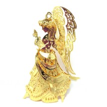 2005 Heaven Sent Danbury Mint Christmas Ornament Gold Plated Angel with Wings - £43.22 GBP