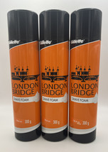 NEW - 3X - Gillette London Bridge SHAVE SHAVING FOAM CREAM - rare HTF - £31.12 GBP