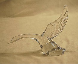 Elegant Heisey Goose Wings Up Clear Crystal Art Glass Animal Figurine 1942~1953 - £31.15 GBP