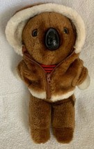 12&quot; VINTAGE INTERPUR Plush PANDA BROWN &amp; WHITE TEDDY BEAR In Hooded Jack... - $14.99