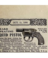 1906 Wizard Repeating Liquid Pistol Advertisement Firearms Ephemera 2.25... - $372.59 MXN