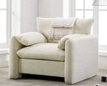 38.6&quot; Oversized Armchair With Wide Armrest, Modern Comfy Chenille Uphols... - $724.99