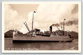 Alaska Ship S.S. North Sea Tongass Narrows Schallerer Photo RPPC Postcard C26 - £10.24 GBP