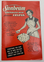 Sunbeam Automatic Frypan Instruction Owners Manual and Recipes 1953 Booklet - £8.18 GBP