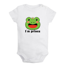 I&#39;m Prince Funny Bodysuit Baby Animal Frog Romper Infant Kids Jumpsuits Outfits - £7.91 GBP+