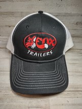 Fox Trailers Embroidered Mesh Back Trucker Hat Cap Snapback Black White - £7.15 GBP
