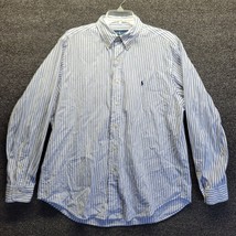 Ralph Lauren Polo Long Sleeve blue Pinstripe Dress Shirt Men&#39;s Sz 16 1/2... - £19.27 GBP