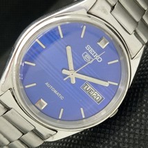 GENUINE VINTAGE SEIKO 5 AUTOMATIC 6309A JAPAN MENS D/D BLUE WATCH 608d-a... - $41.00