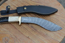 vintage real handmade damascus steel hunting kukri knife 5668 - £156.33 GBP