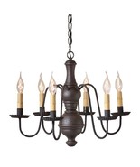 Medium Chesterfield Wood Chandelier in Americana Black - $8,900.25 MXN