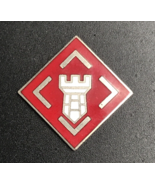 Silver Tone US Army 20th Engineer Brigade Enamel Emblem Badge New 3/4&quot; x... - £7.47 GBP
