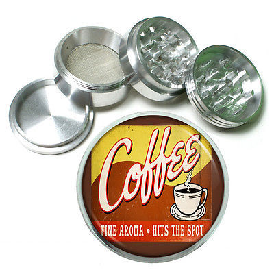 Vintage Poster D248 Aluminum Herb Grinder 2.5&quot; 63mm 4 Piece Coffee Fine ... - $16.78