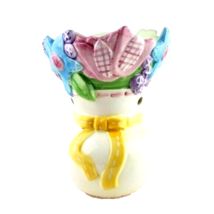 Yankee Candle Easter Springtime Candle Holder Wax Melt Patchwork NWT - $21.78