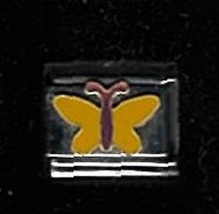Butterfly Orange And Pinkish Brown Wholesale Italian Charm 9MM K2021 - K16 - £10.62 GBP