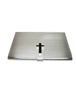 Kiola Designs Religious Black Cross Matte Business Card Holder - £32.04 GBP