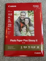 Canon Photo Paper Plus Glossy II Pixma PP-201 13x19 High Gloss 20 Sheets Inkjet - £31.11 GBP