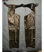 Harley-Davidson Women&#39;s Leather Chaps Sz Med Tie Waist Full Zip Leg Made... - $60.00