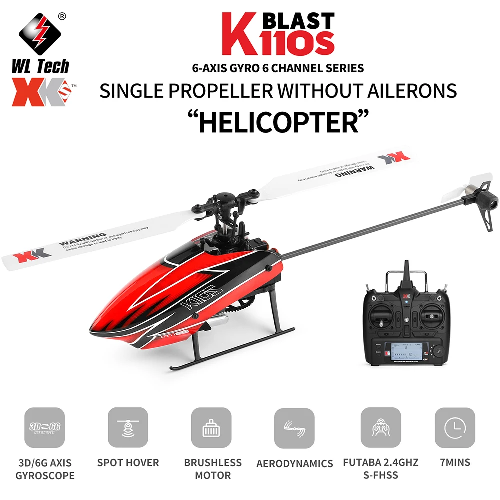 WLtoys XK K110 Upgrade K110S Radio Contorl Drone 2.4G 6CH 3D 6G System Brushless - $138.64+