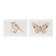 Framed Bird and Butterfly Wall Plaque (Set of 2) - $1,089.50 MXN